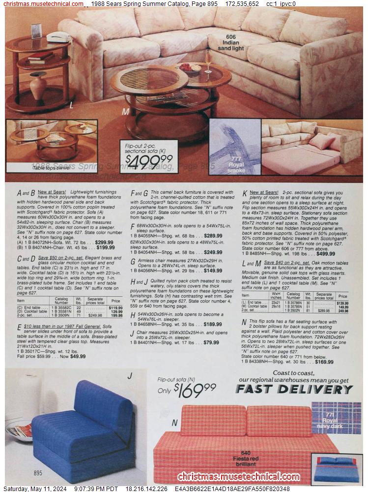 1988 Sears Spring Summer Catalog, Page 895