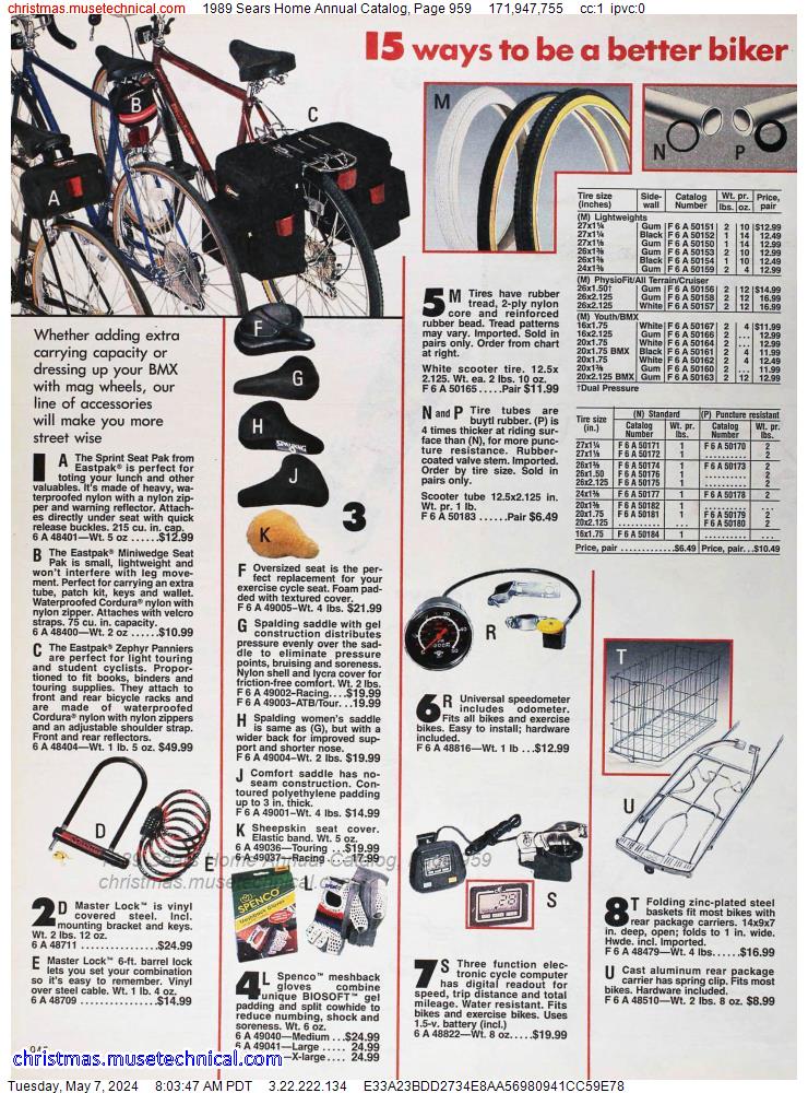 1989 Sears Home Annual Catalog, Page 959