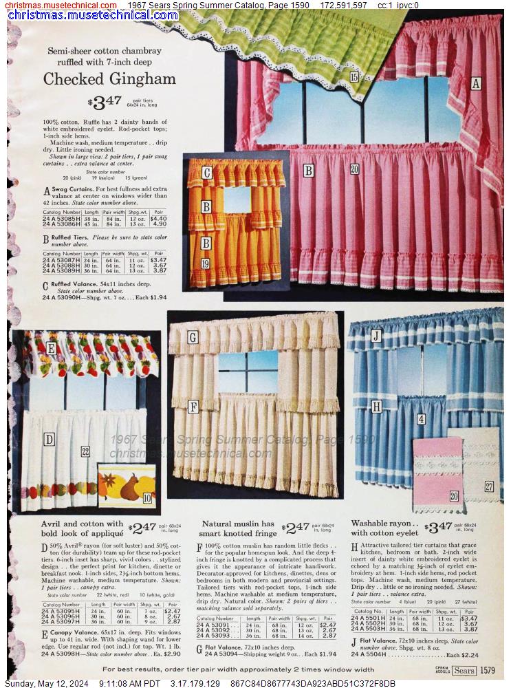 1967 Sears Spring Summer Catalog, Page 1590