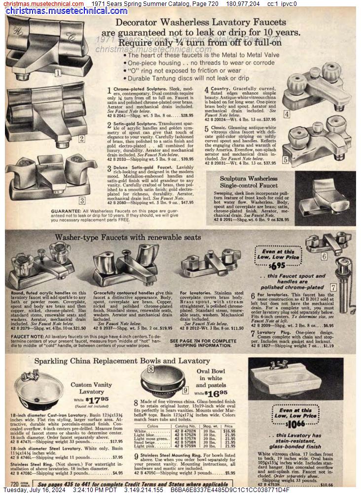 1971 Sears Spring Summer Catalog, Page 720