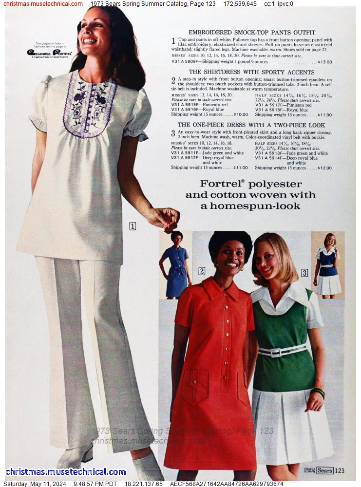 1973 Sears Spring Summer Catalog, Page 123