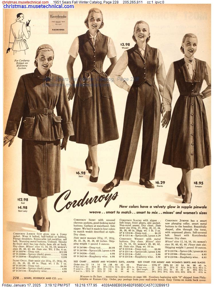 1951 Sears Fall Winter Catalog, Page 228