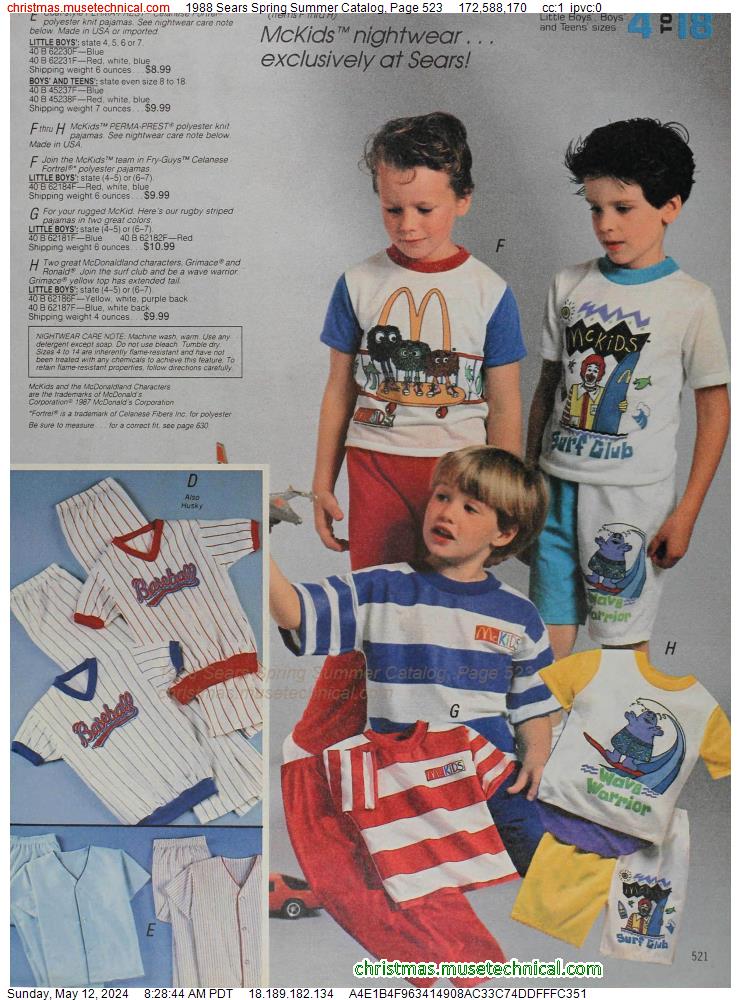 1988 Sears Spring Summer Catalog, Page 523