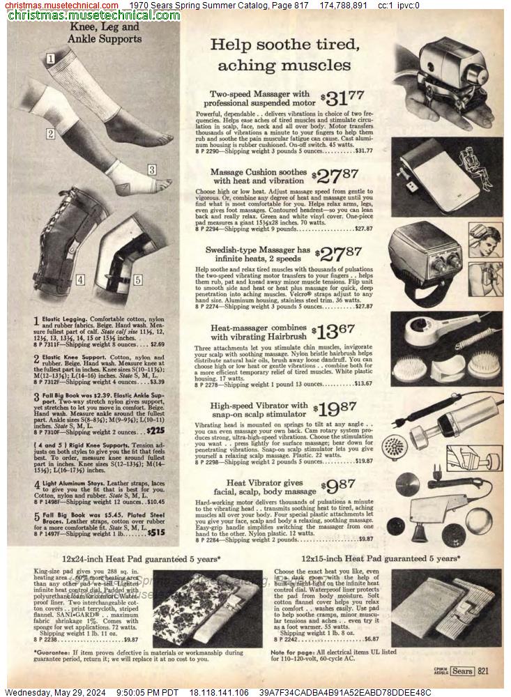 1970 Sears Spring Summer Catalog, Page 817