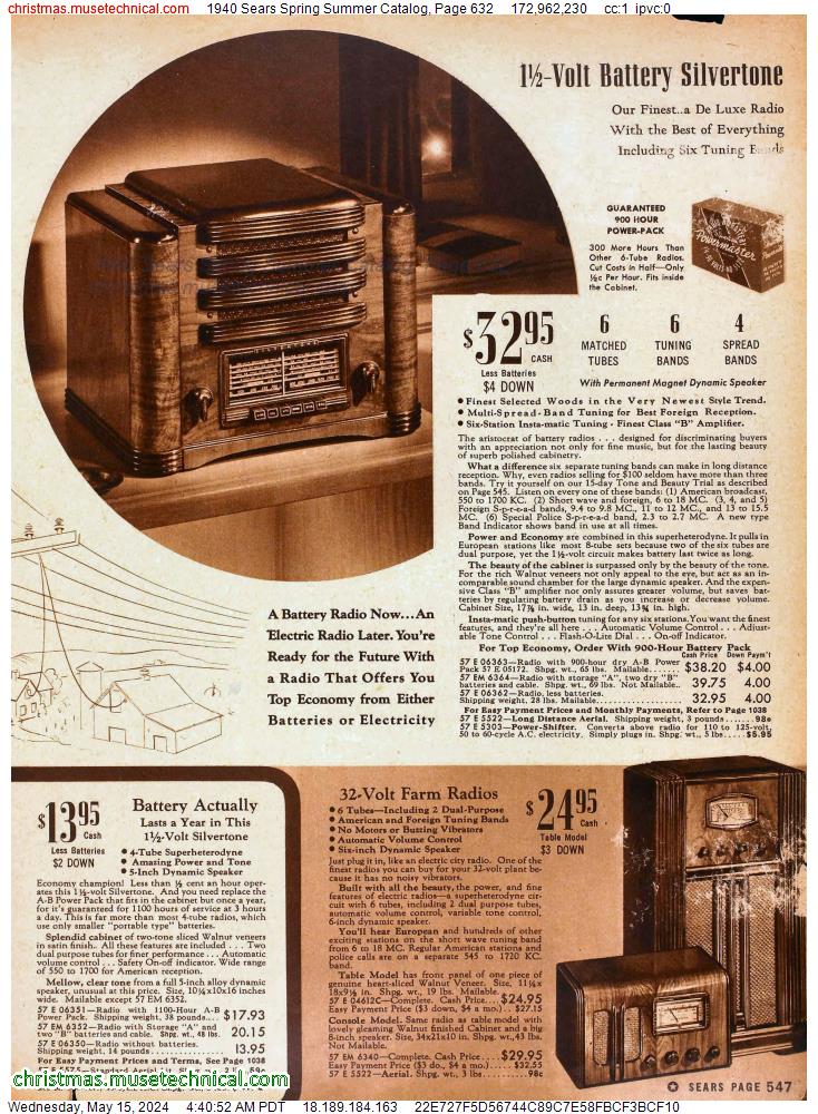 1940 Sears Spring Summer Catalog, Page 632
