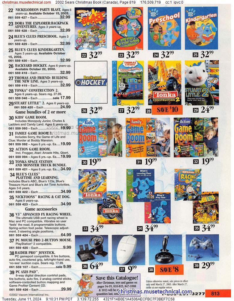 2002 Sears Christmas Book (Canada), Page 819