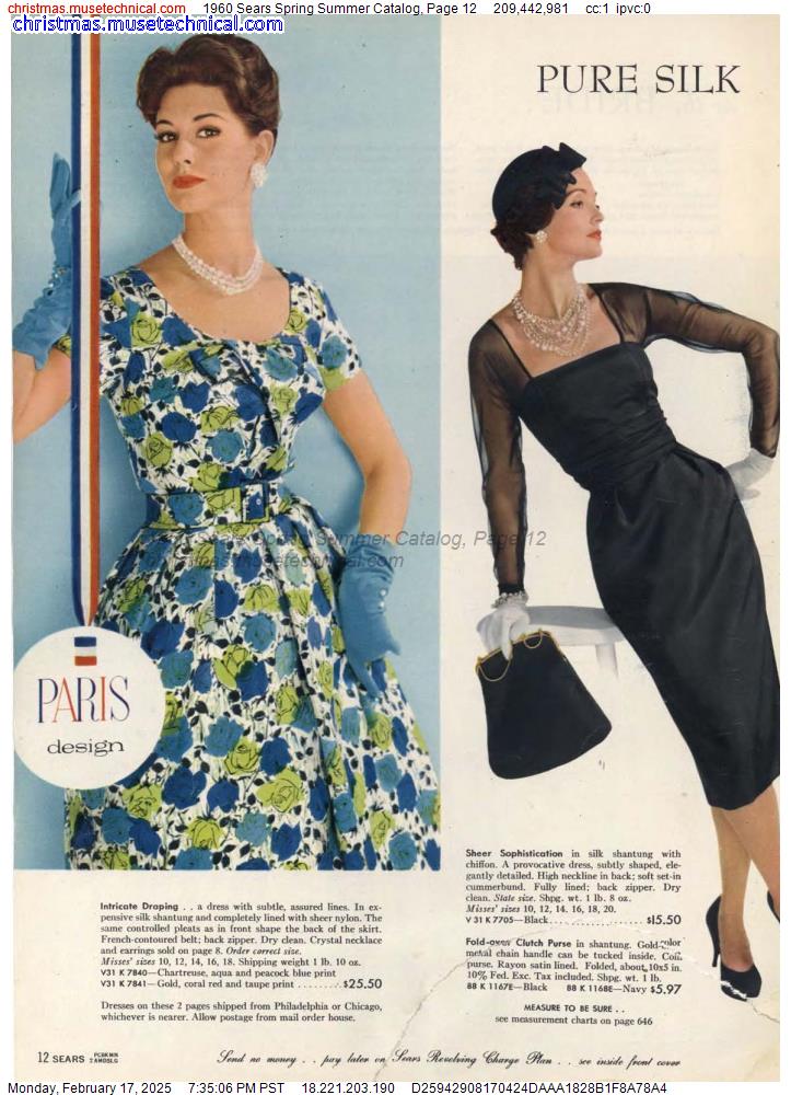 1960 Sears Spring Summer Catalog, Page 12