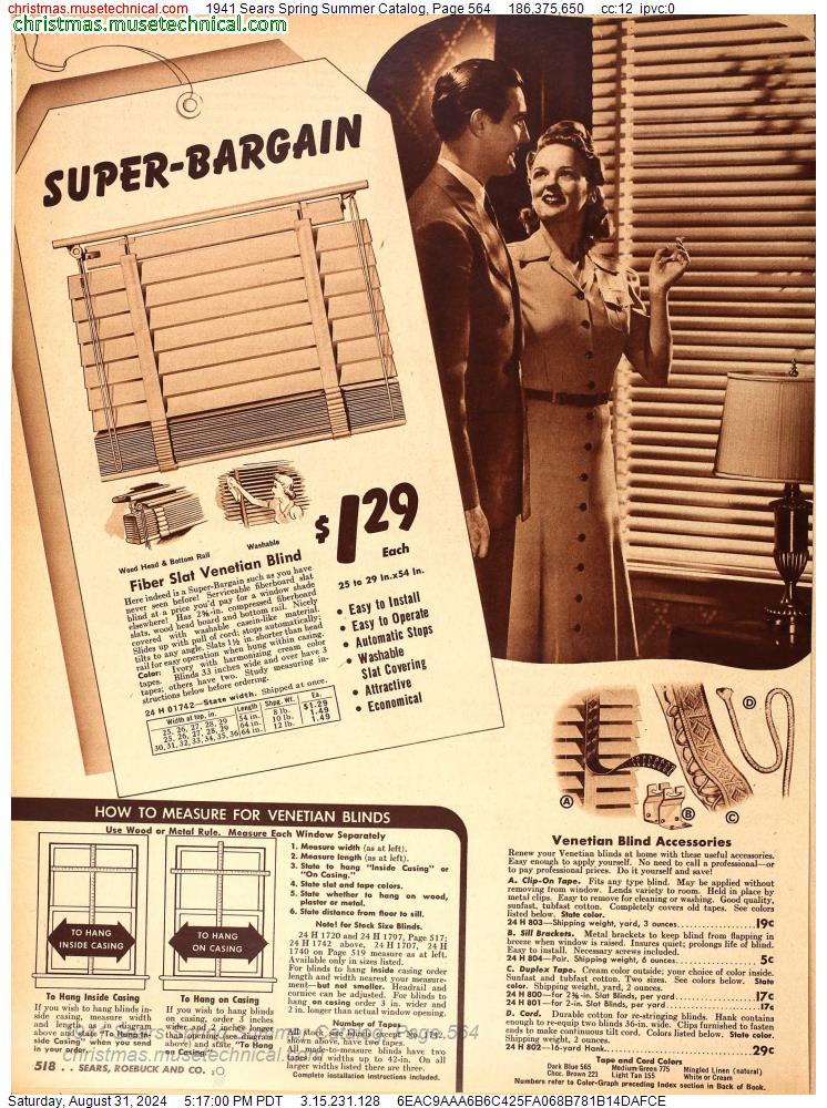 1941 Sears Spring Summer Catalog, Page 564