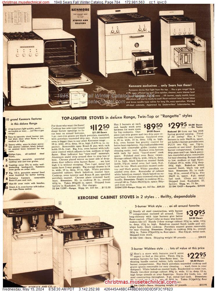 1948 Sears Fall Winter Catalog, Page 784