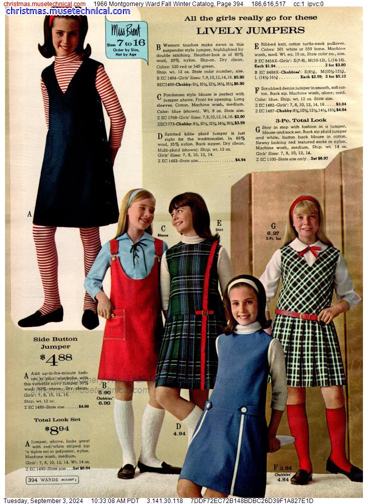 1966 Montgomery Ward Fall Winter Catalog, Page 394