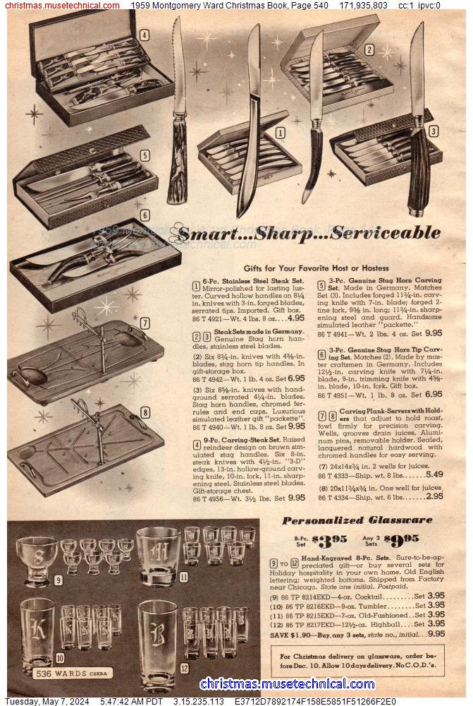 1959 Montgomery Ward Christmas Book, Page 540