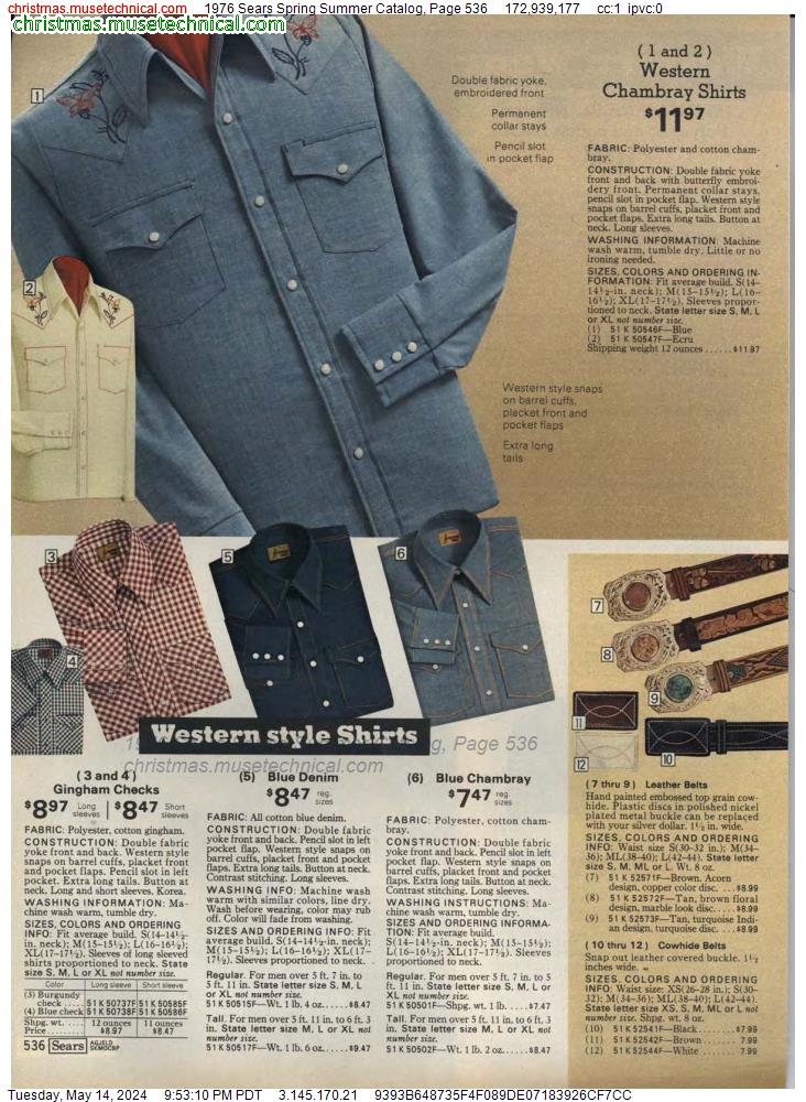 1976 Sears Spring Summer Catalog, Page 536
