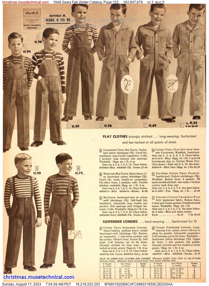 1948 Sears Fall Winter Catalog, Page 122