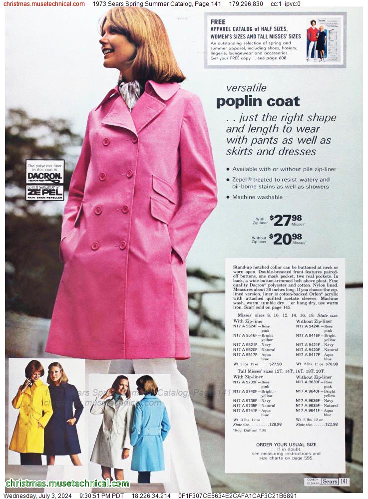 1973 Sears Spring Summer Catalog, Page 141
