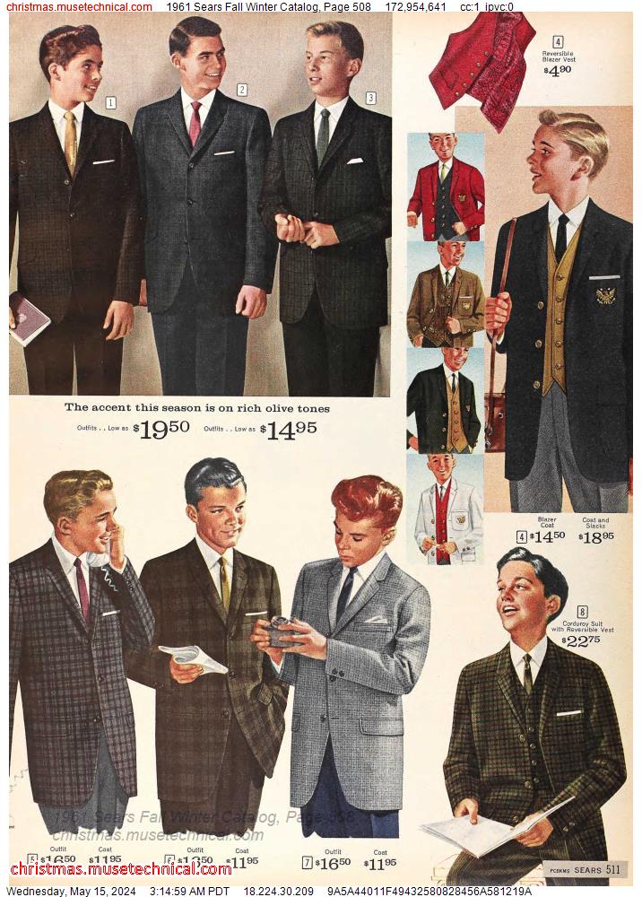 1961 Sears Fall Winter Catalog, Page 508