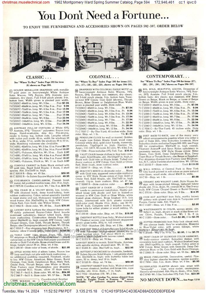 1962 Montgomery Ward Spring Summer Catalog, Page 594