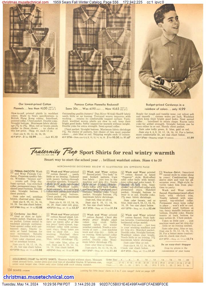 1959 Sears Fall Winter Catalog, Page 556
