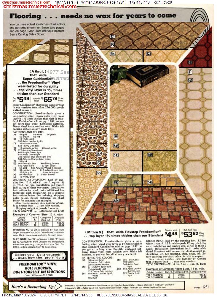 1977 Sears Fall Winter Catalog, Page 1281