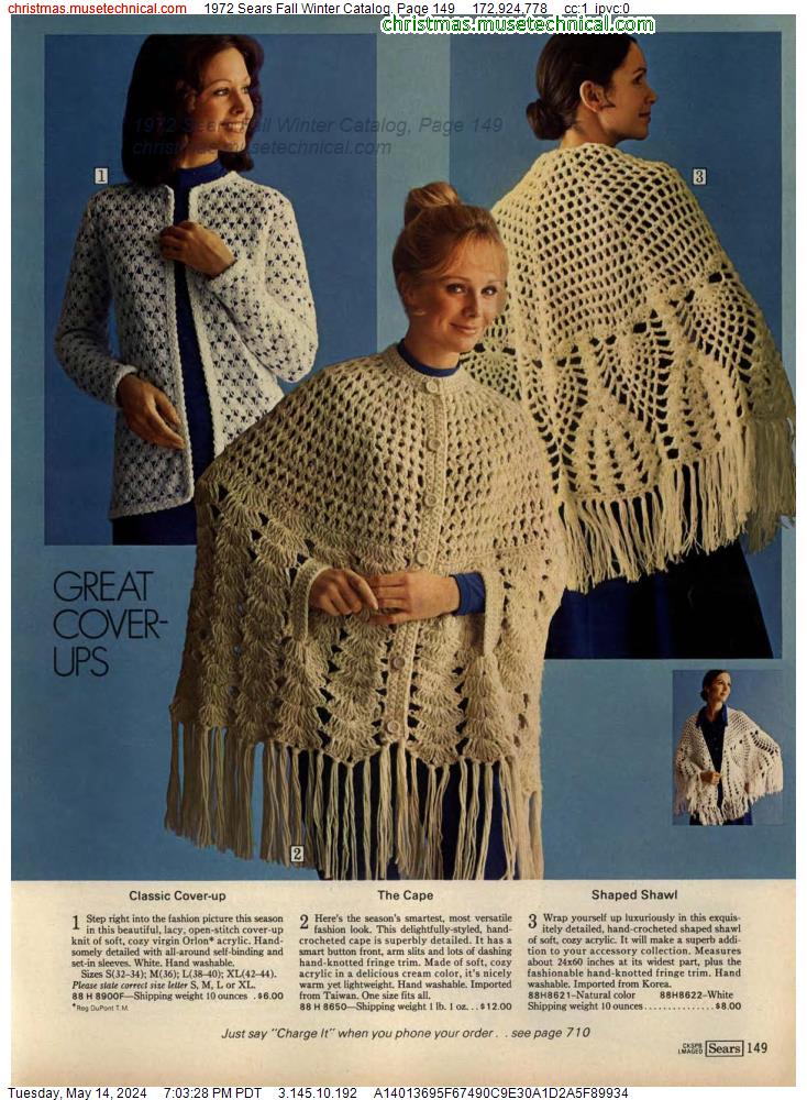 1972 Sears Fall Winter Catalog, Page 149