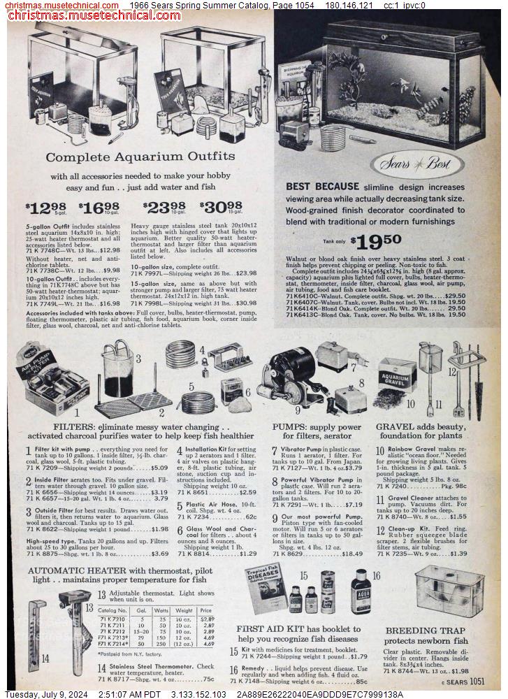 1966 Sears Spring Summer Catalog, Page 1054