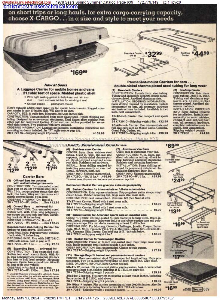1978 Sears Spring Summer Catalog, Page 639