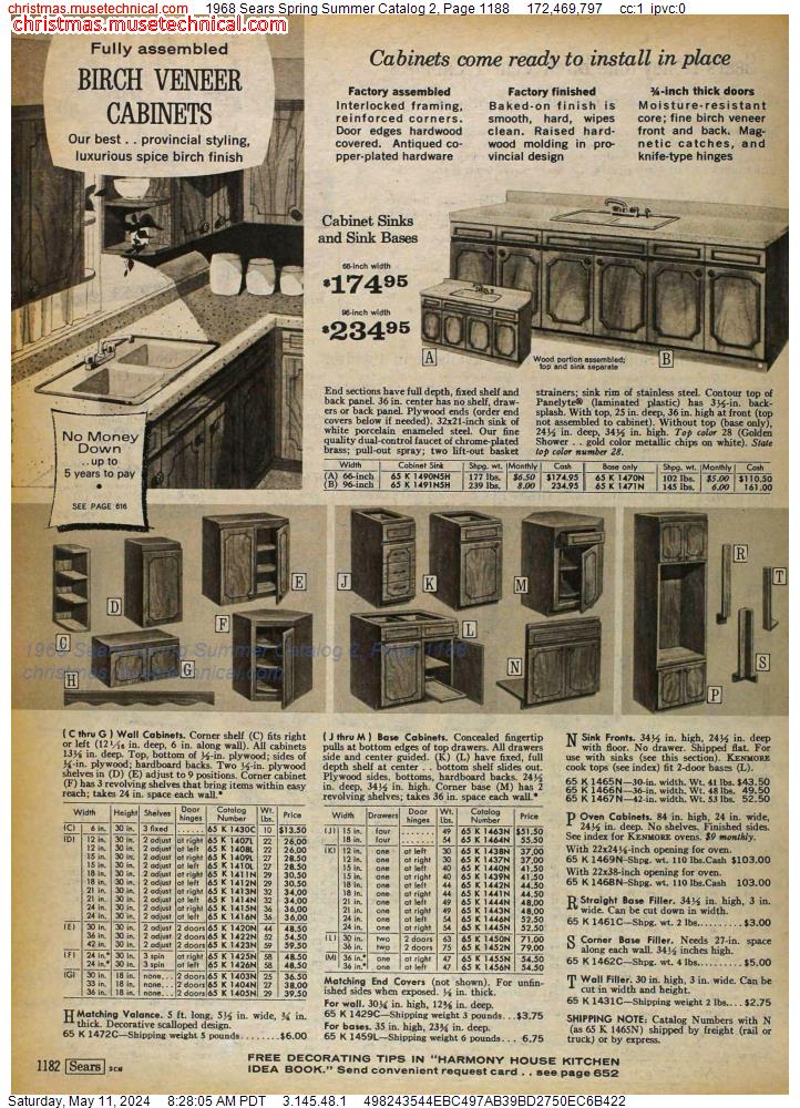 1968 Sears Spring Summer Catalog 2, Page 1188