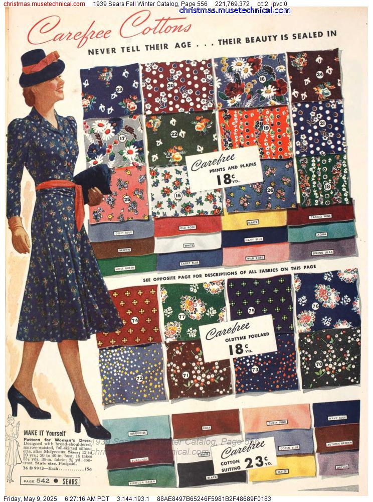 1939 Sears Fall Winter Catalog, Page 556