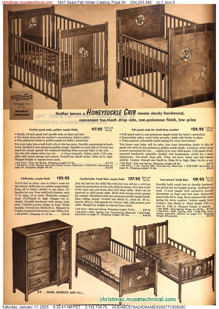 1947 Sears Fall Winter Catalog, Page 54