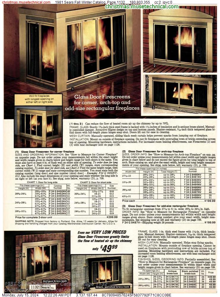 1981 Sears Fall Winter Catalog, Page 1132