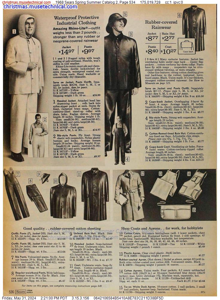 1968 Sears Spring Summer Catalog 2, Page 534