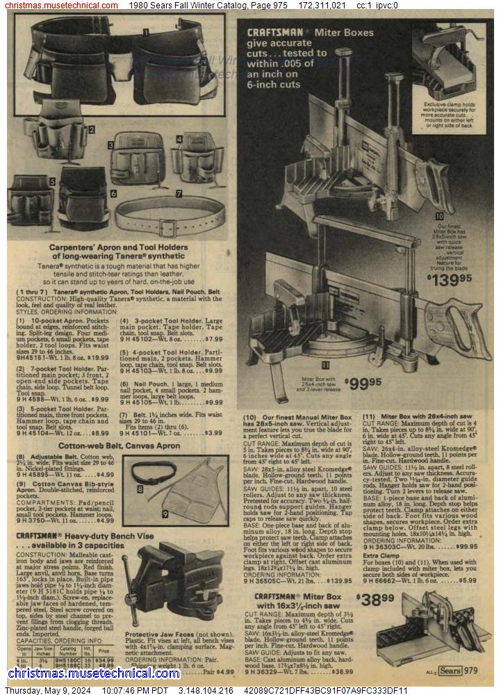 1980 Sears Fall Winter Catalog, Page 975