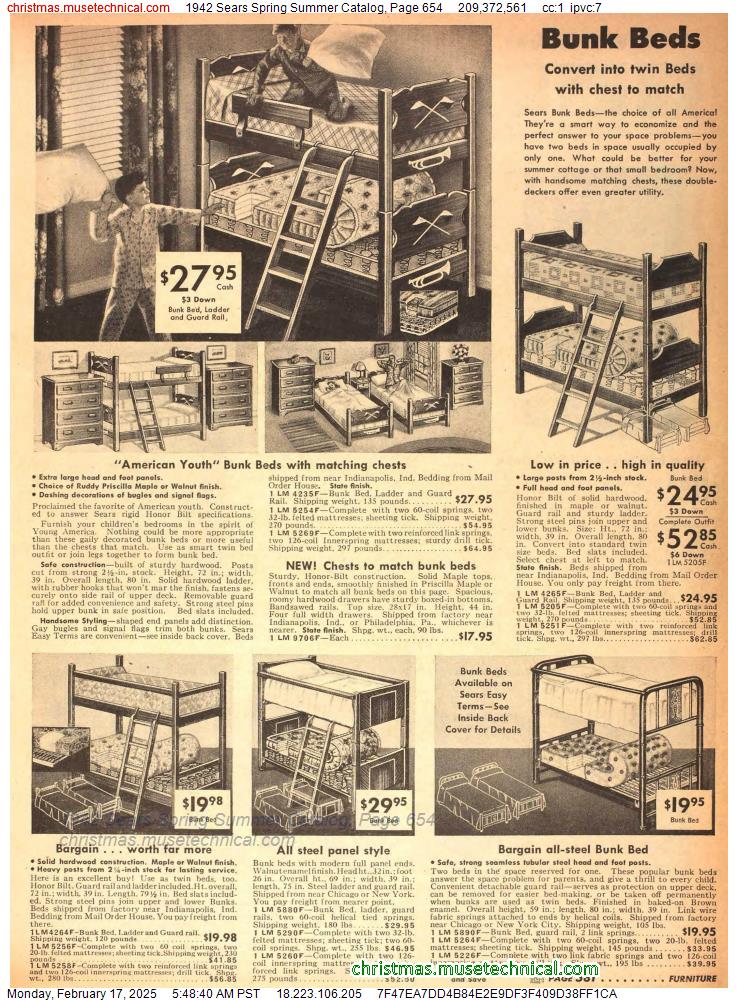 1942 Sears Spring Summer Catalog, Page 654