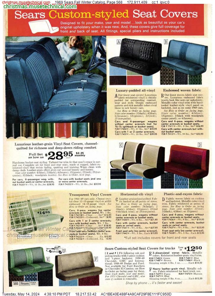 1969 Sears Fall Winter Catalog, Page 568