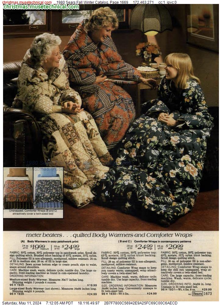 1980 Sears Fall Winter Catalog, Page 1669