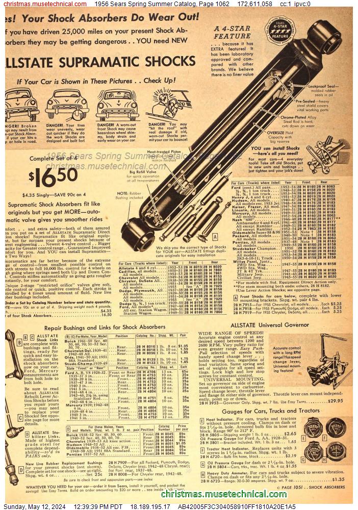 1956 Sears Spring Summer Catalog, Page 1062