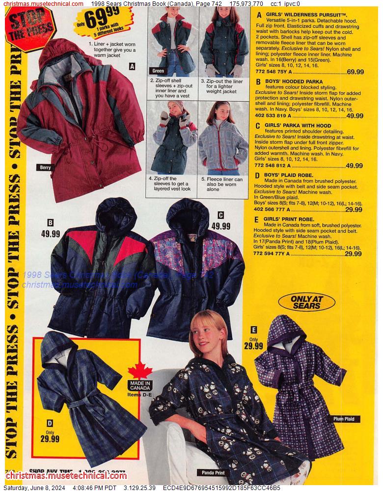 1998 Sears Christmas Book (Canada), Page 742