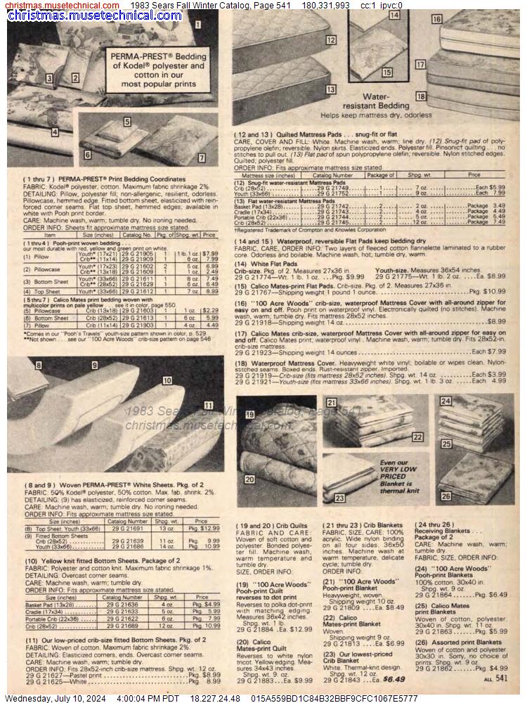 1983 Sears Fall Winter Catalog, Page 541