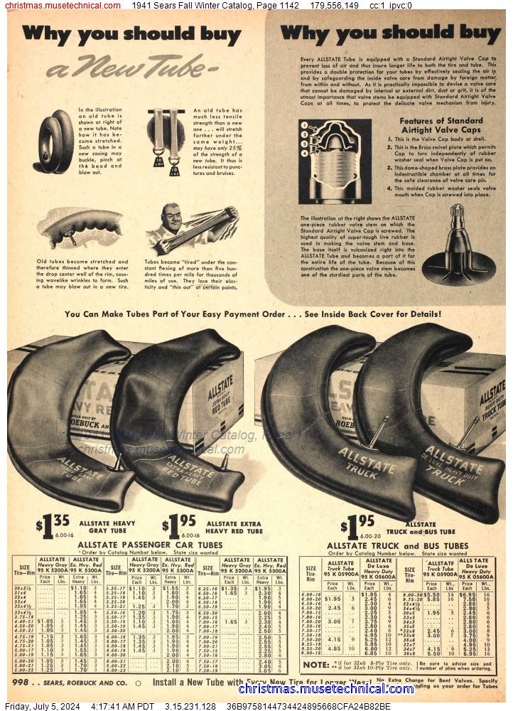 1941 Sears Fall Winter Catalog, Page 1142