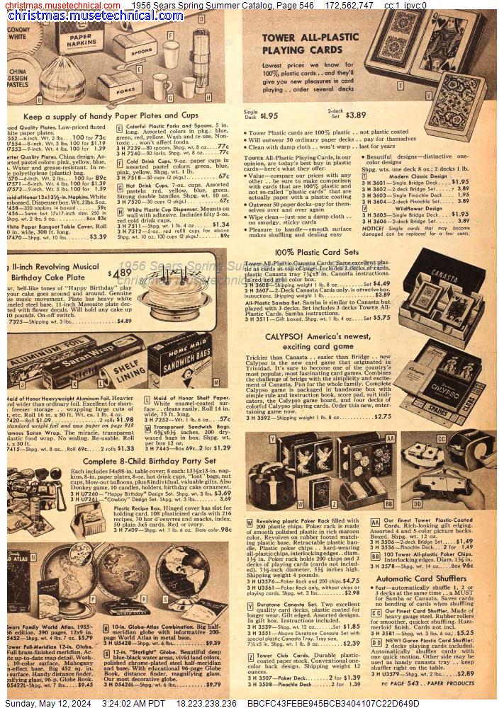 1956 Sears Spring Summer Catalog, Page 546