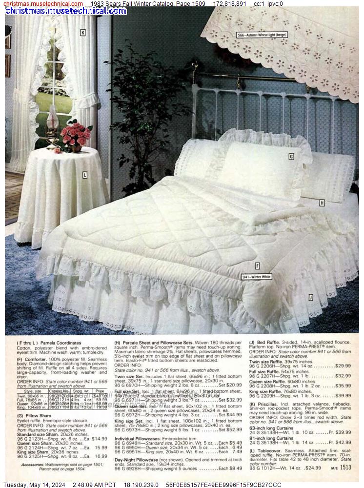 1983 Sears Fall Winter Catalog, Page 1509