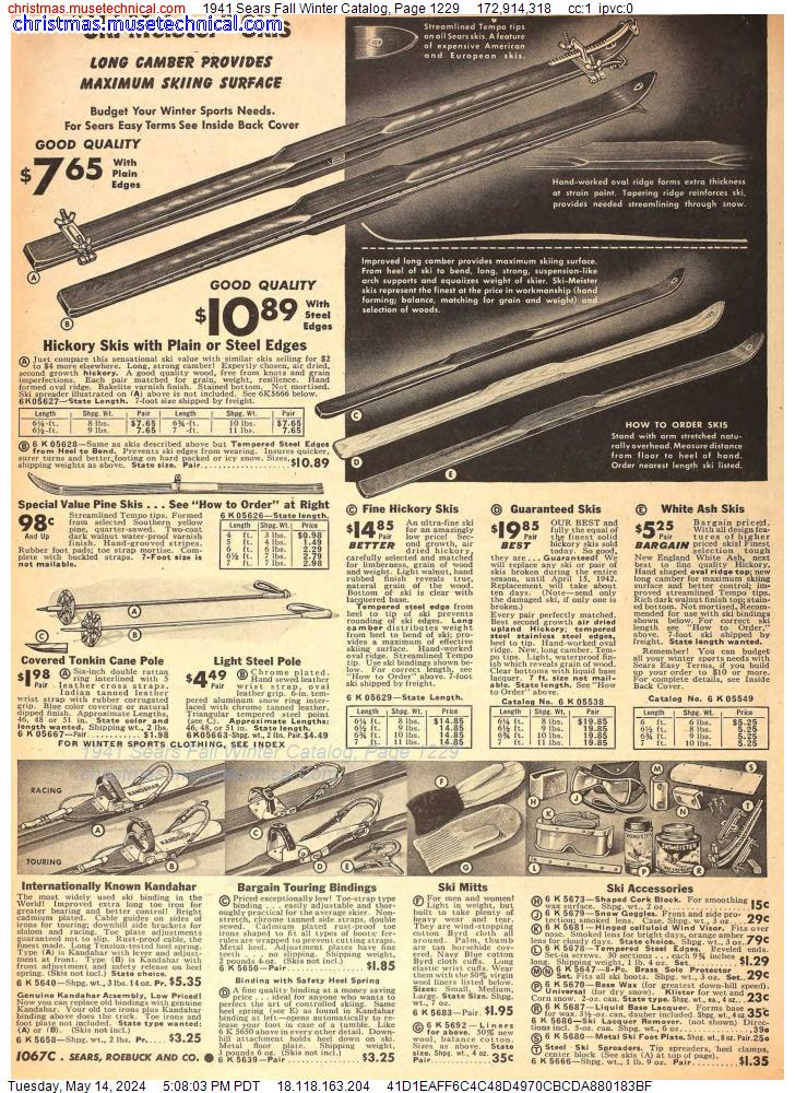 1941 Sears Fall Winter Catalog, Page 1229