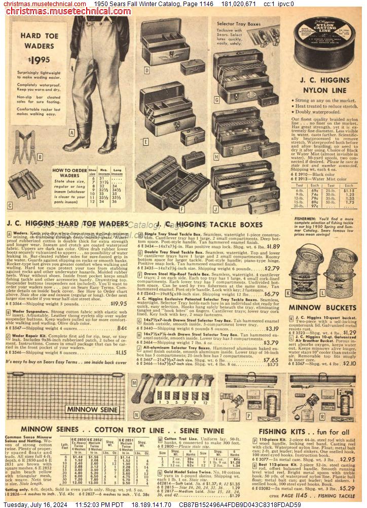 1950 Sears Fall Winter Catalog, Page 1146