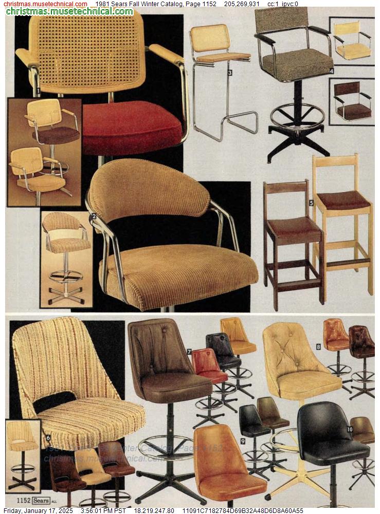 1981 Sears Fall Winter Catalog, Page 1152