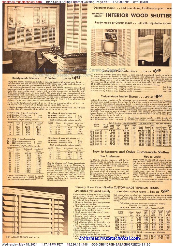 1956 Sears Spring Summer Catalog, Page 667