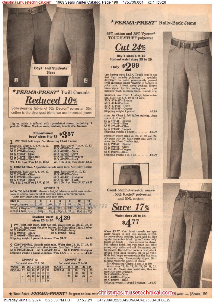 1969 Sears Winter Catalog, Page 199