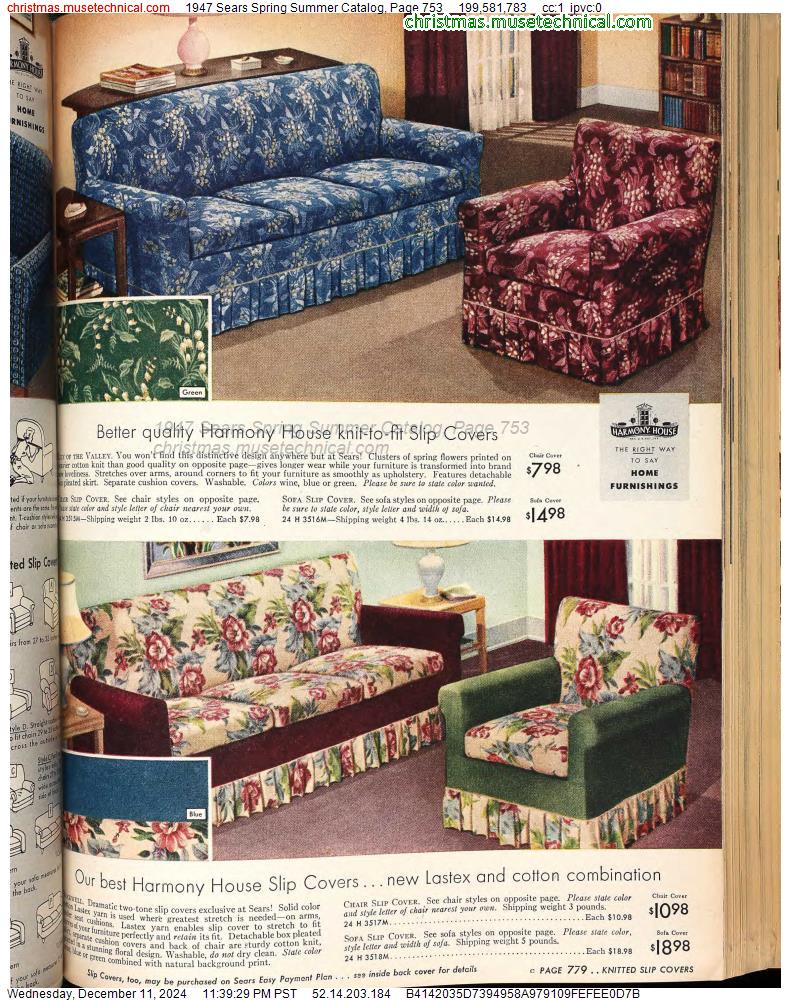 1947 Sears Spring Summer Catalog, Page 753