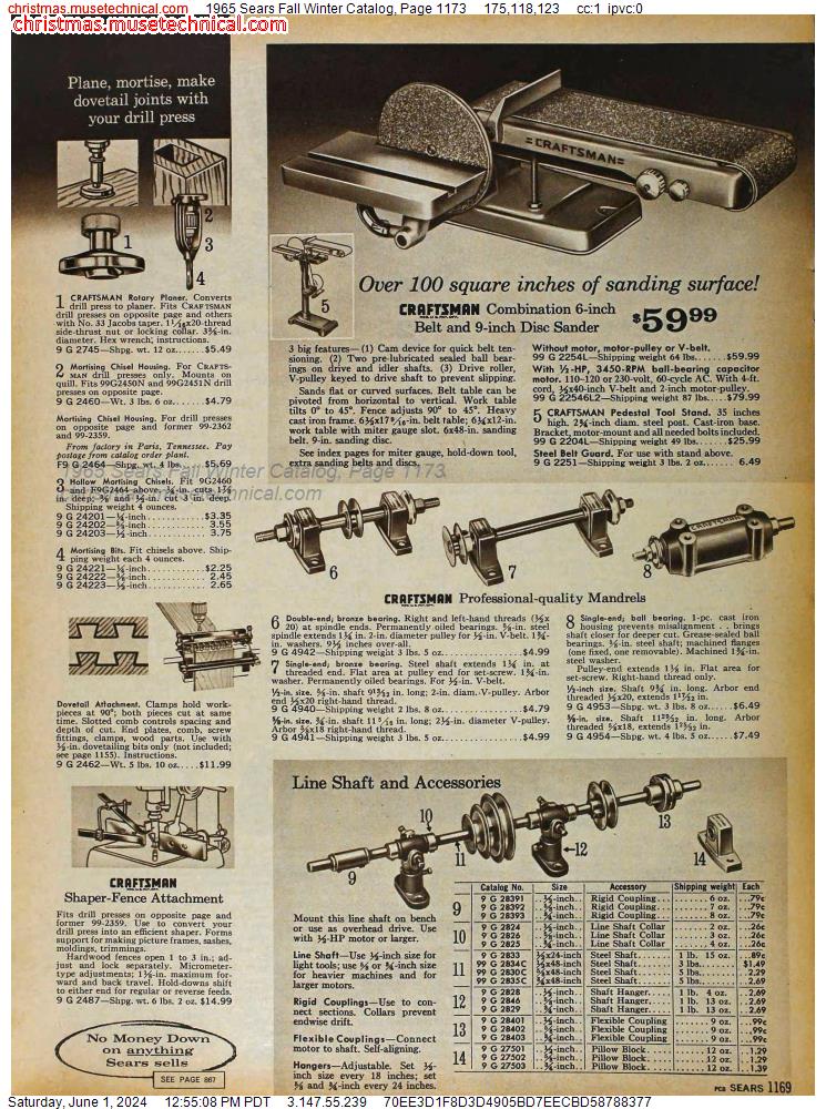 1965 Sears Fall Winter Catalog, Page 1173
