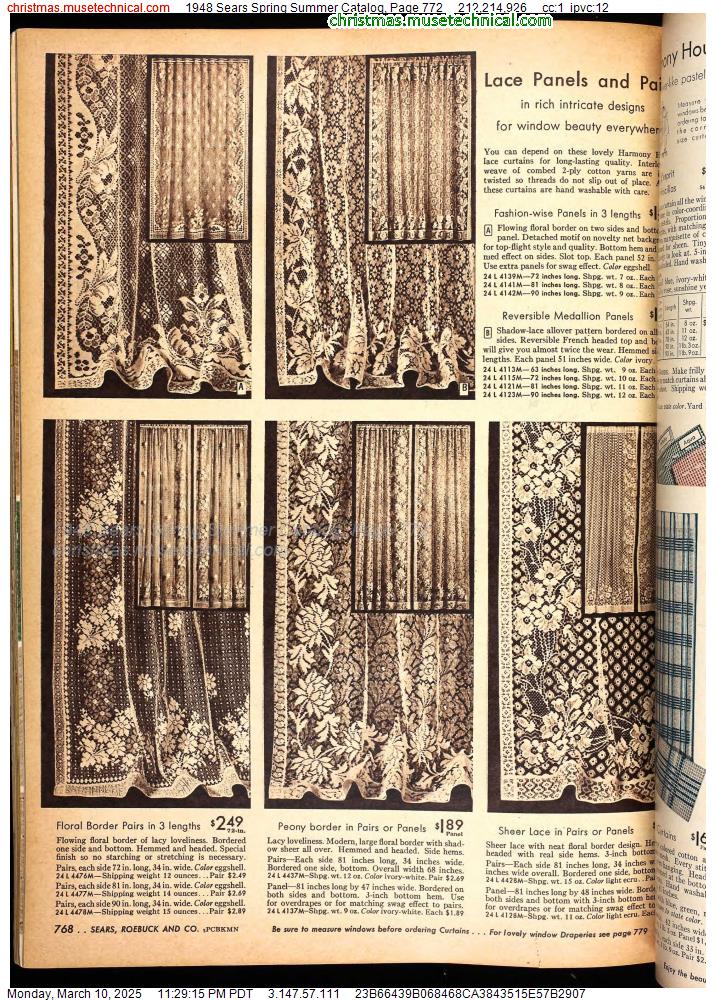 1948 Sears Spring Summer Catalog, Page 772