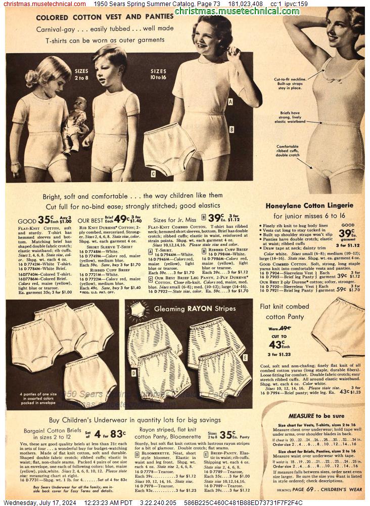 1950 Sears Spring Summer Catalog, Page 73