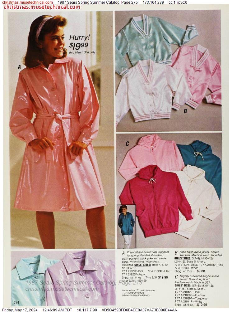 1987 Sears Spring Summer Catalog, Page 275